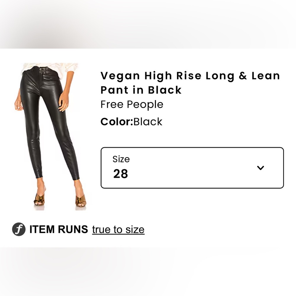 Black, vegan leather, Free People, skinny pant